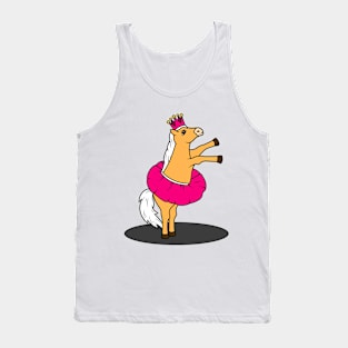 Horse as Ballerina with Skirt Tank Top